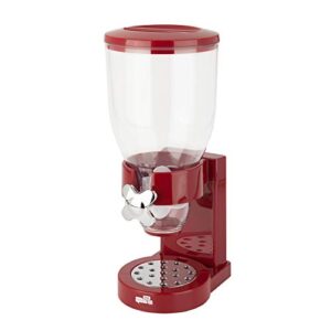 Zevro /GAT103 Indispensable Dry Food Dispenser, Single Control, Red/Chrome