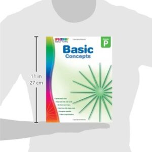 Spectrum Basic Concepts Preschool Workbooks, Identifying, Reading, Tracing, Writing Colors and Shapes, Recognizing Opposites, Classroom or Homeschool Curriculum (160 pgs) (Early Years)