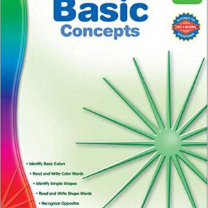 Spectrum Basic Concepts Preschool Workbooks, Identifying, Reading, Tracing, Writing Colors and Shapes, Recognizing Opposites, Classroom or Homeschool Curriculum (160 pgs) (Early Years)