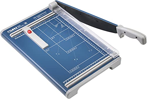 Dahle - 00533-21261 533 Professional Guillotine Trimmer, 13-3/8" Cut Length, 15 Sheet Capacity, Self-Sharpening, Manual Clamp, German Engineered Cutter