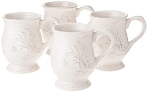 certified international firenze ivory 16-ounce mug, set of 4