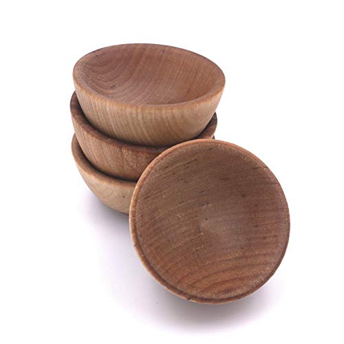 Lamson TreeSpirit Condiment Cups, 2-1/2" x 1-3/8", Set of 4, North American Hardwood