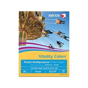 xerox® vitality colors™ multipurpose printer paper, letter paper size, 20 lb, 30% recycled, goldenrod, ream of 500 sheets