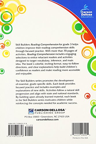 Carson Dellosa | Skill Builders Reading Comprehension Workbook | 3rd Grade, 80pgs