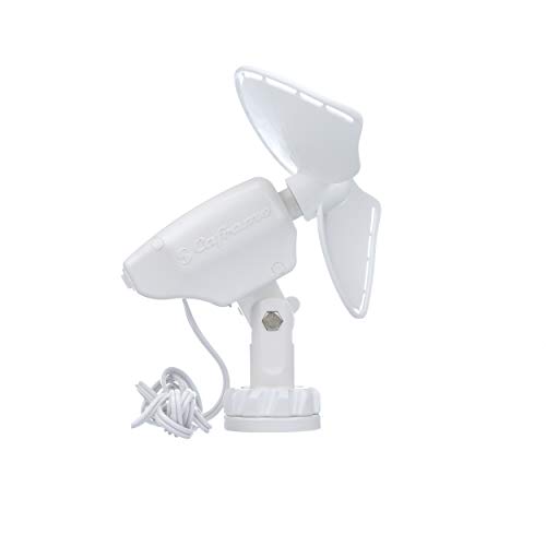 Caframo Ultimate. 12V Lighter Plug Fan for Boats and Campers. Easy to Clean. White, 5.25" x 2.5" x 8.0"