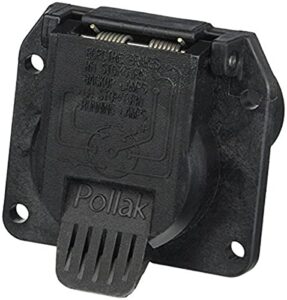 pollak 11-893p rv 7-way socket (oem style) , black