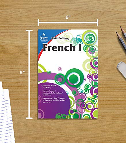 Carson Dellosa Skill Builders French I Workbook—Grades K-5 Vocabulary, Alphabet, Geography, Culture, With Word Searches and Activities for French Learning (80 pgs)