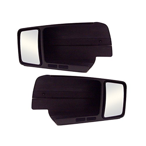 CIPA 11800 Custom Towing Mirror - Ford, Pair, black & silver, 18 inch