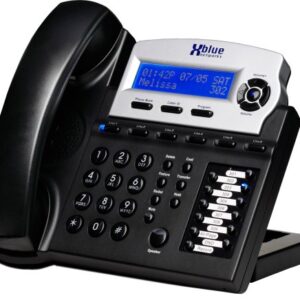 XBLUE X16 Small Business Phone System Bundle with (4) Phones - (6) Outside Line & (16) Phone Capacity - Includes Auto Attendant, Voicemail, Caller ID, Paging & Intercom