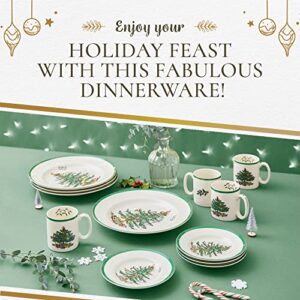 Spode Christmas Tree 12-Piece Dinnerware Set, Service for 4