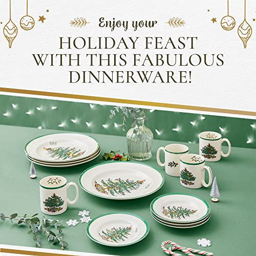 Spode Christmas Tree 12-Piece Dinnerware Set, Service for 4