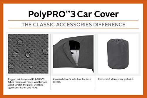 Classic Accessories Over Drive PolyPRO 3 Full-Size Sedan Cover, 191"-210"L