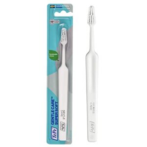 tepe gentle care soft toothbrush, adult post-surgery toothbrush for sensitive teeth and gums
