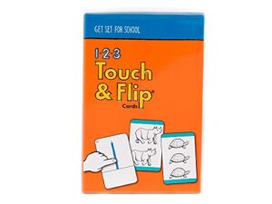 learning without tears 1-2-3 touch & flip sensory cards- get set for school series- pre-k and transitional kindergarten manipulative- tracing, counting, sequencing, math skills – school or home use