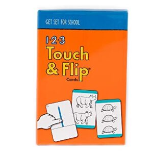 Learning Without Tears 1-2-3 Touch & Flip Sensory Cards- Get Set for School Series- Pre-K and Transitional Kindergarten Manipulative- Tracing, Counting, Sequencing, Math Skills - School or Home Use