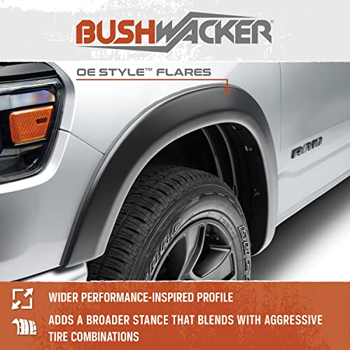 Bushwacker OE Style Factory Front & Rear Fender Flares | 4-Piece Set, Black, Smooth Finish | 20918-02 | Fits 2008-2010 Ford F-250 & F-350 Styleside Super Duty