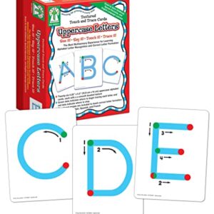 Key Education Uppercase Letters: Textured Touch and Trace Cards—Color-Coded Alphabet Cards with Tracing Points and Directional Arrows, Alphabet Learning and Letter Recognition Skills (26 pc)