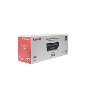 Canon Genuine Toner, Cartridge 104 Black (0263B001), 1 Pack, for Canon imageCLASS D420, D480, MF4150d, MF4270dn, MF4350d, MF4370dn, MF4690 Laser Printer and FAXPHONE L120, L90