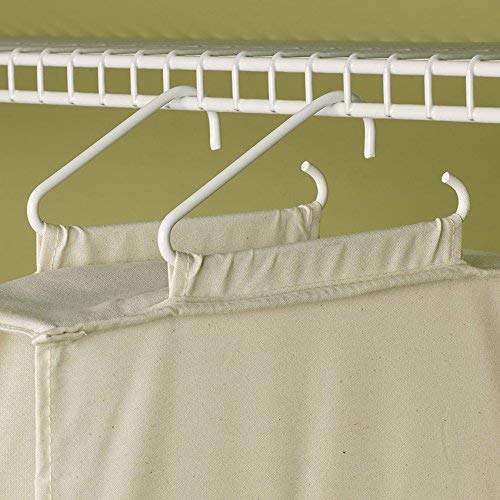 Household Essentials 311344 10 Pocket Hanging Shoe Storage Organizer for Closets | Natural Canvas