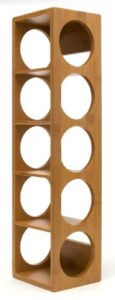 lipper international 8305 bamboo wood stackable 5-bottle wine rack, 20-3/4″ x 5-3/8″ x 4-3/4″