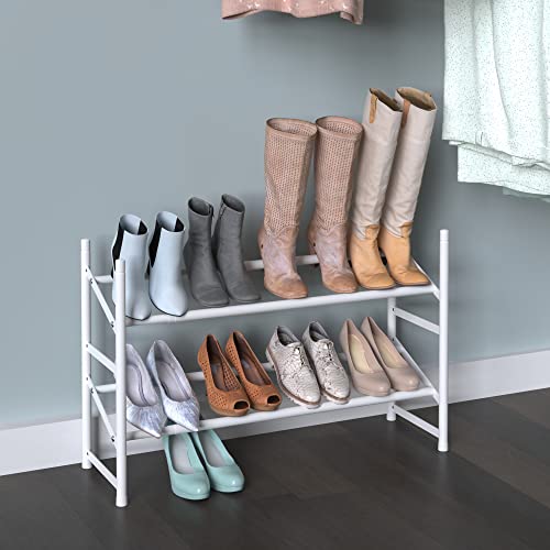 ClosetMaid 8111 Stack and Expand Shoe Rack, White