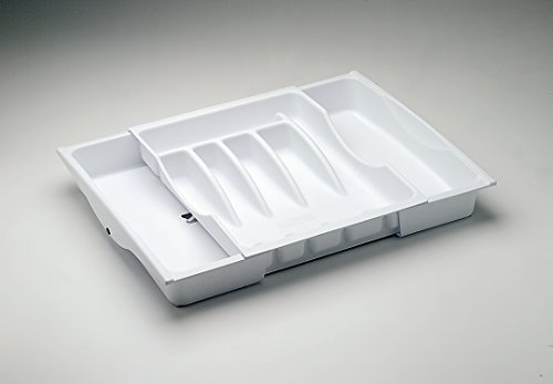 Rubbermaid Adjustable Cutlery Tray, White