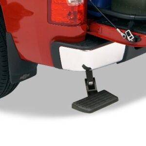 AMP Research 75301-01A BedStep Retractable Bumper Step for 1999-2006 Silverado & Sierra 1500/2500/3500, 2007 Silverado & Sierra Classic Models (Excludes Flareside),Black