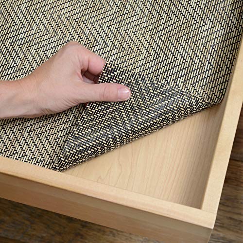 Magic Cover Natural Weave Shelf and Drawer Liner, 12x4', Black