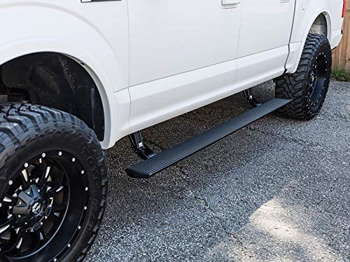 AMP Research 75101-01A PowerStep Electric Running Boards for 2002-2008 Ram 1500 & 2003-2009 Ram 2500/3500 with Quad Cab,Black,Large