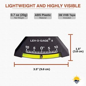 Sun Company 306-R Lev-o-gage II Inclinometer and Tilt Gauge - Pack of 2 Levels | Leveling Gauges for RV, Camper, or Trailer