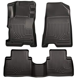 husky liners | weatherbeater | fits 2011 – 2013 kia sorento | front & 2nd row liners – black, 3 pc.| 98811