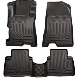 Husky Liners | Weatherbeater | Fits 2011 - 2013 Kia Sorento | Front & 2nd Row Liners - Black, 3 pc.| 98811