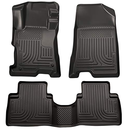 Husky Liners | Weatherbeater | Fits 2011 - 2013 Kia Sorento | Front & 2nd Row Liners - Black, 3 pc.| 98811