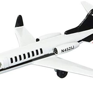 Hot Wings Planes Private Jet with Connectible Runway,White & Black