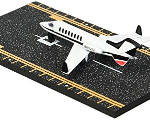 Hot Wings Planes Private Jet with Connectible Runway,White & Black