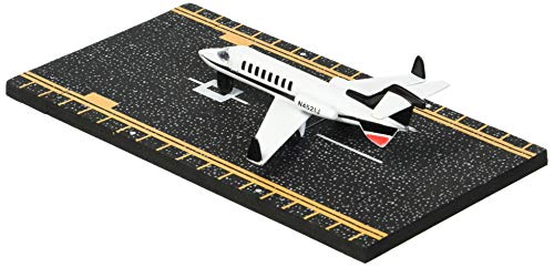 Hot Wings Planes Private Jet with Connectible Runway,White & Black