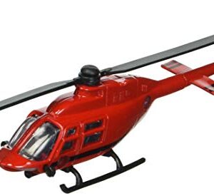 Hot Wings Planes Bell 206 Jet Ranger (Red) with Connectible Runway