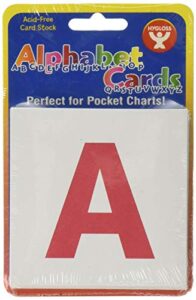 hygloss products alphabet cards for pocket chart, a-z – uppercase – 3″ x 3″ – 30 qty