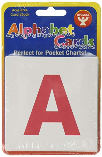 Hygloss Products Alphabet Cards for Pocket Chart, A-Z - Uppercase - 3" x 3" - 30 Qty