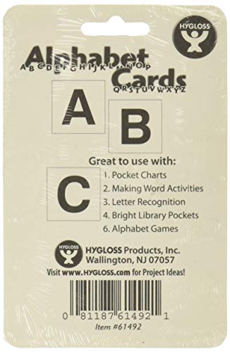 Hygloss Products Alphabet Cards for Pocket Chart, A-Z - Uppercase - 3" x 3" - 30 Qty