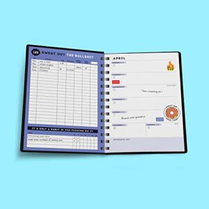 2023 No F*cking Excuses Fitness Tracker: 12-Month Planner to Crush Your Workout Goals & Get Shit Done Monthly (Thru December 2023) (Calendars & Gifts to Swear By)