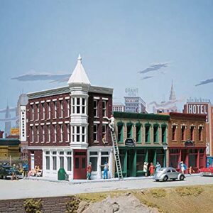 Walthers Cornerstone N Scale Model Merchant's Row Ii Kit, 6-1/4 x 3-1/2" 15.9 x 8.9cm, (933-3224)