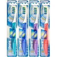 Oral-B Pulsar Battery Powered Vibrating Bristles Toothbrush, Soft, 4-Pack