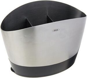 oxo good grips stainless steel utensil holder 8.4″ x 4.75″ x 6.25″