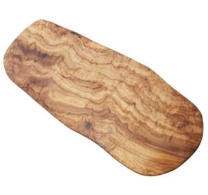 naturally med olive wood cutting board/cheese board, 19.5″, large
