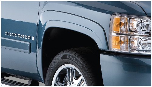 Bushwacker OE Style Factory Front Fender Flares | 2-Piece Set, Black, Smooth Finish | 40079-02 | Fits 2007-2013 Chevrolet Silverado 1500; 2007-2014 Silverado 2500 HD, 3500 HD