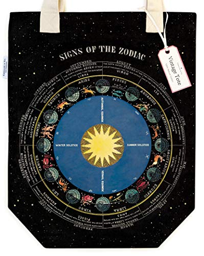 Cavallini Papers & Co. Zodiac Chart Tote Bag, Multi