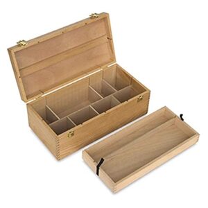 art alternatives wood box supply chest,brown,16-1/8″x8″x5-7/8″