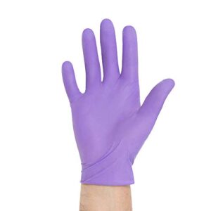 halyard purple nitrile exam gloves, powder-free, non-sterile, 5.9 mil, 9.5″, purple, large, 55083 (case of 1000)
