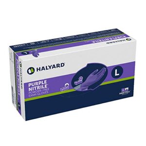 HALYARD PURPLE NITRILE Exam Gloves, Powder-Free, Non-Sterile, 5.9 mil, 9.5", Purple, Large, 55083 (Case of 1000)